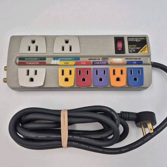 Vintage Monster Power Home Theatre PowerCenter HT800 Surge Protector Power Strip - Picture 1 of 3
